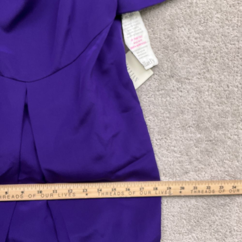 Gillian Dress Womens‎ 4 Purple Sweetheart Silk Pleat Formal Party VTG - Picture 9 of 12